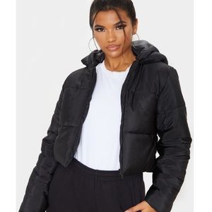 Black Cropped Puffer
